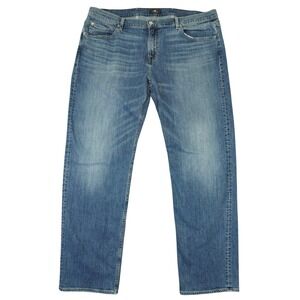 7 For All Mankind Austyn Jeans Mens 40 (Fit 42x32) Straight Leg Fade Whiskered